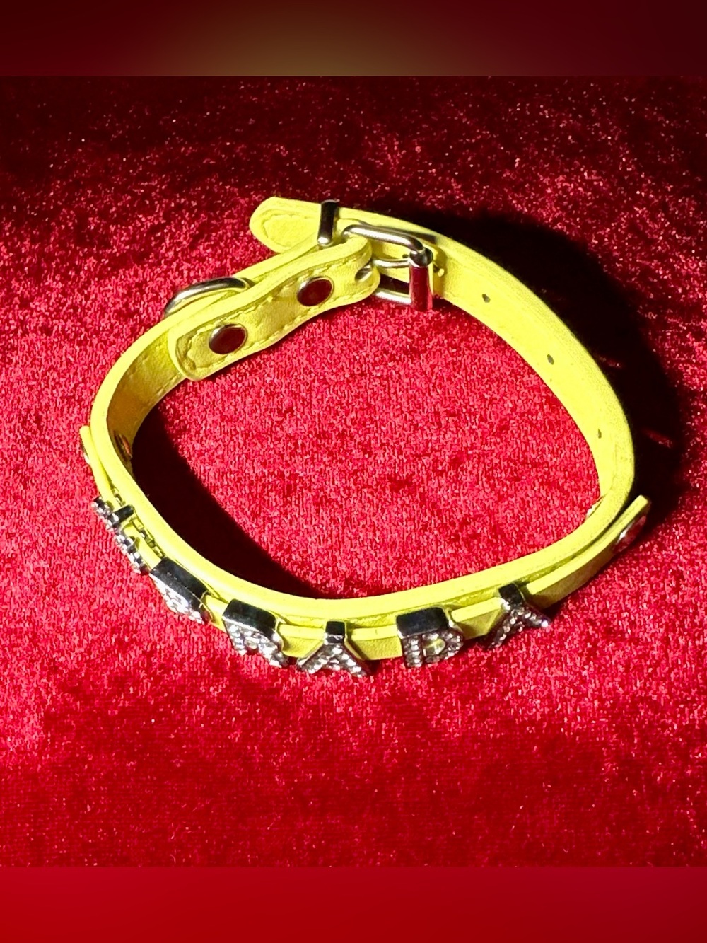 Fashion Inspired Bracelet in Vibrant Yellow with Rhinestone Accents NWOT
